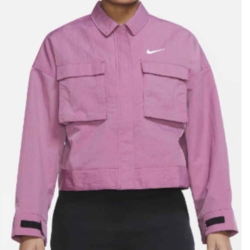 Nike Sportswear Swoosh Womens Utility Jacket Purple Cargo S